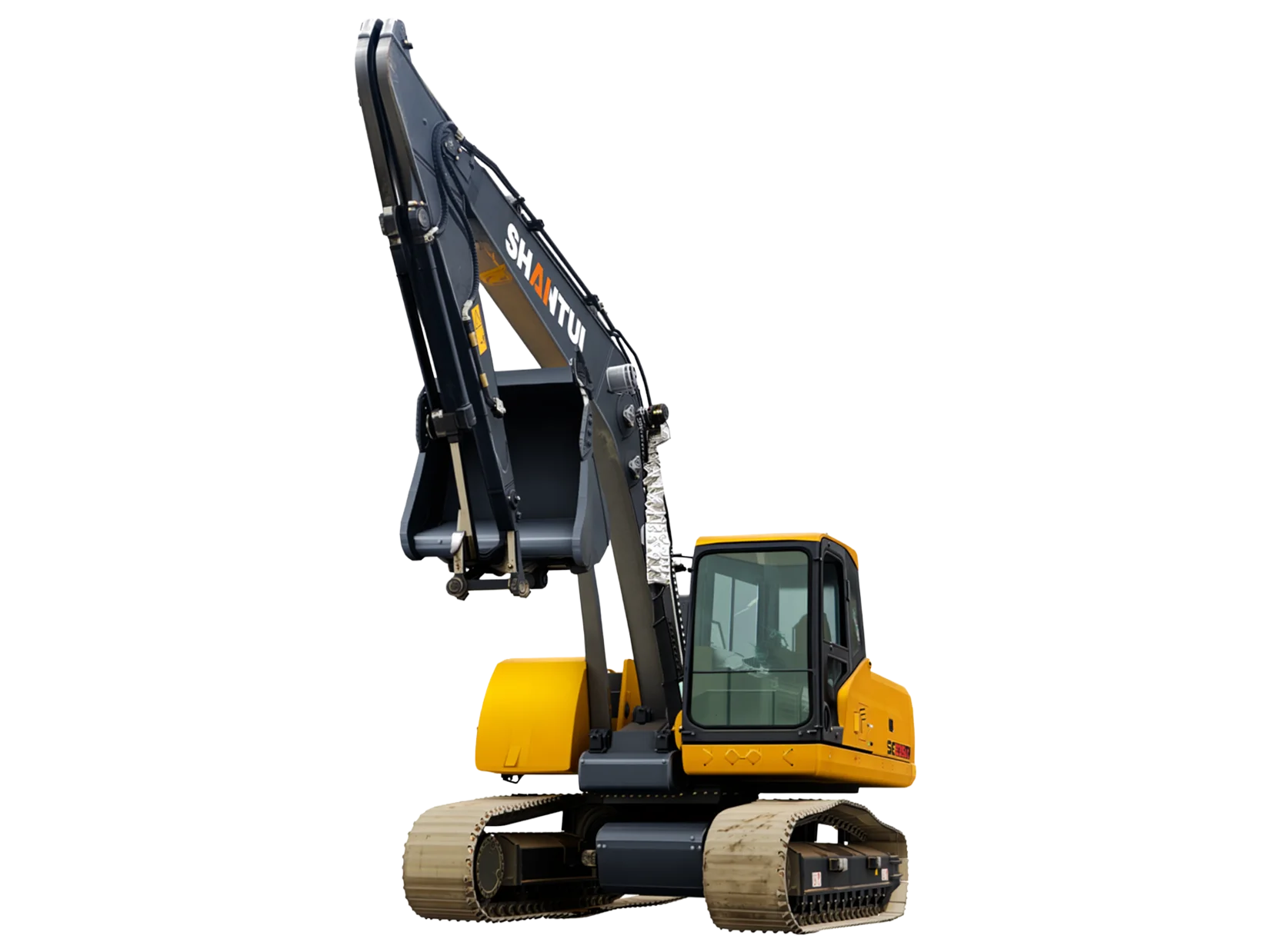Excavadora de orugas Shantui SE235LC trabajando en obra