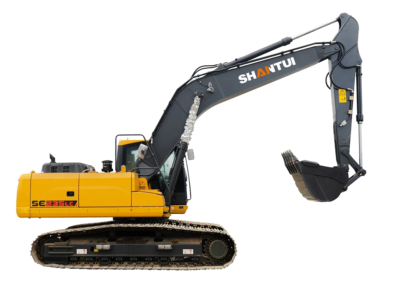 Excavadora de orugas Shantui SE235LC trabajando en obra
