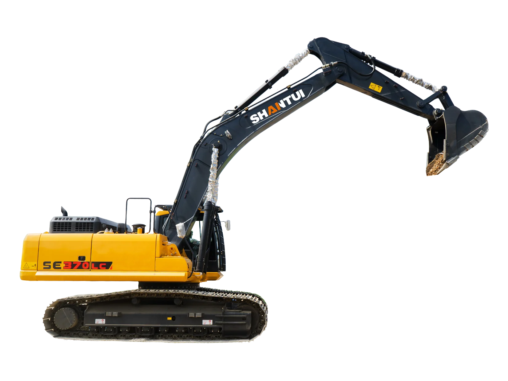 Excavadora de orugas Shantui SE370LC en terreno de obra