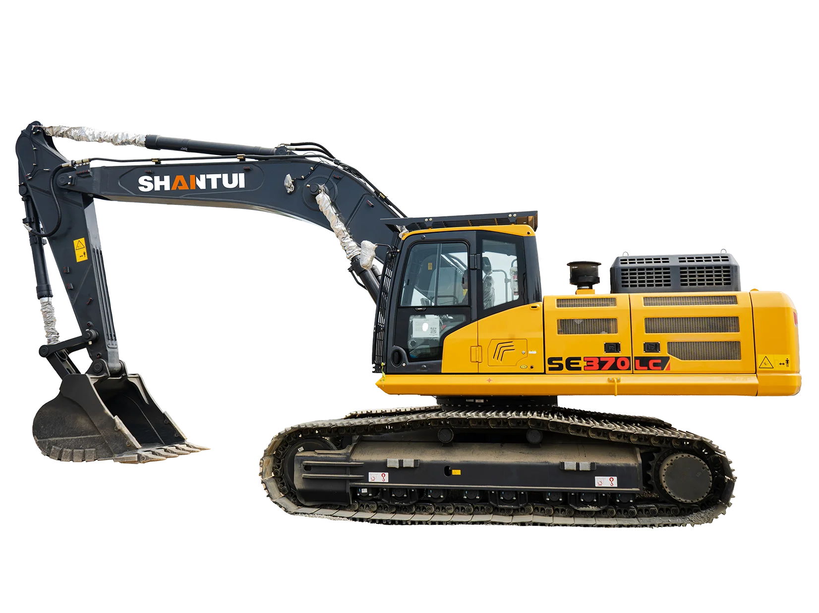 Excavadora de orugas Shantui SE370LC en terreno de obra